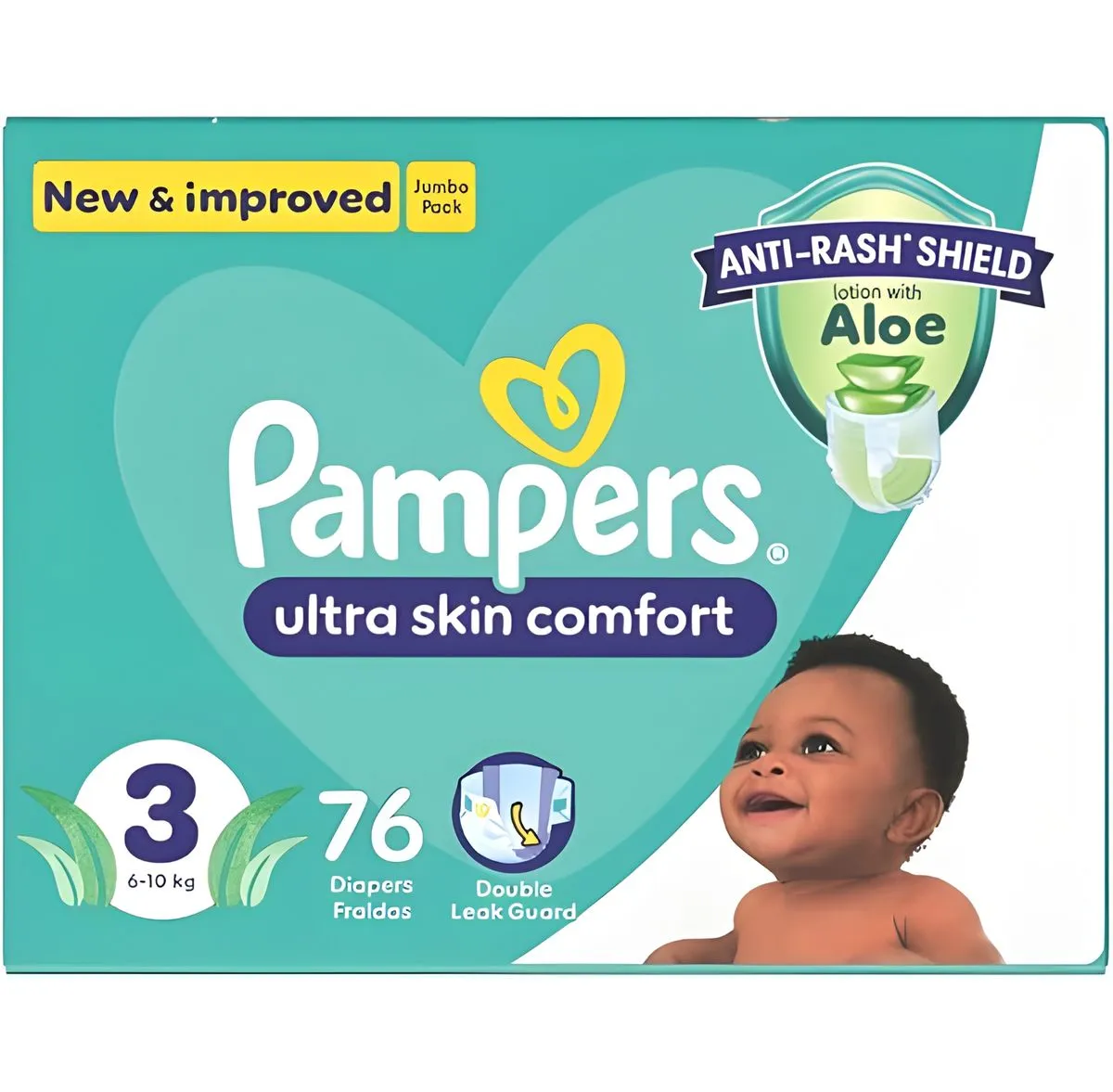 Pampers Ultra Skin Comfort No. 3 Diapers (76 Pack) with Anti-Rash Shield