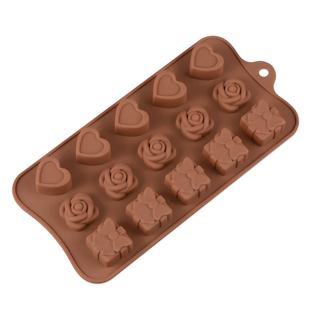 Silicone Chocolate Mould Candy Mould Sugarcraft Cake Molds Chocolate Bar - Brown Gift