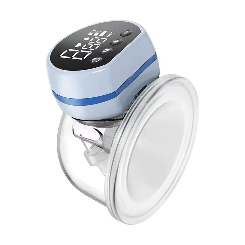 Rechargeable Hands-Free Breast Pump, Portable & Wearable - Blue