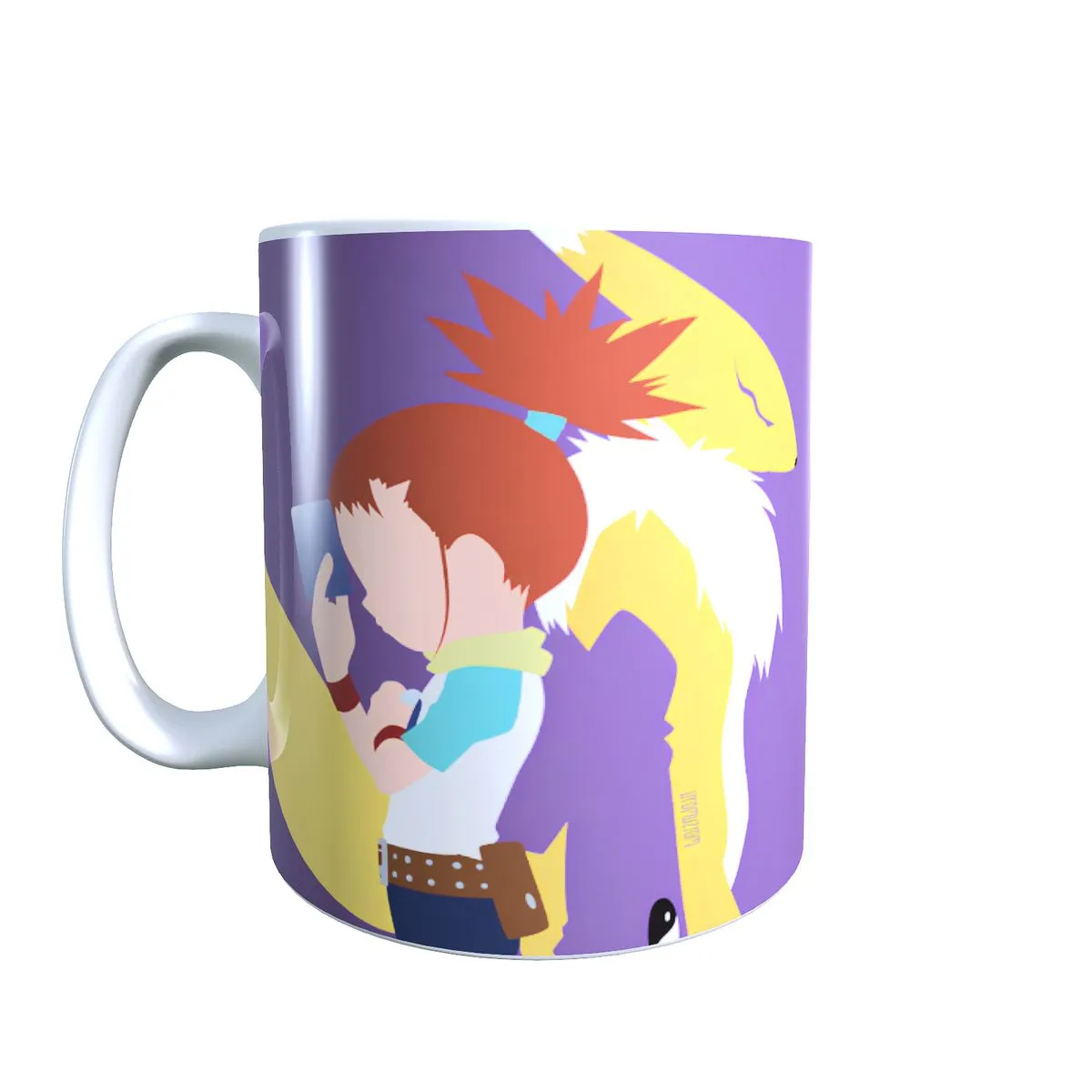 Rika & Renamon Minimal - Digimon Themed Coffee Mug