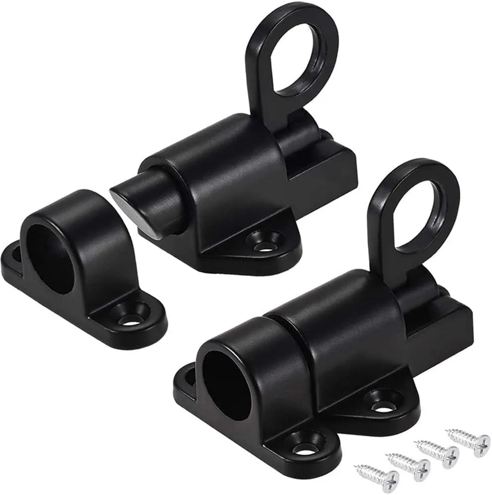 Barrel Bolt Latch Self Closing Spring Door Lock 2 Piece Window Sliding Latches