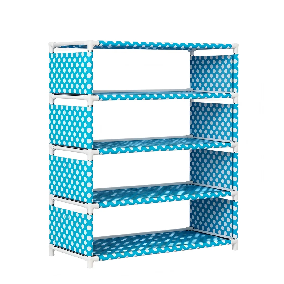 5-Tier Stylish Shoe Rack | Space-Saving Entryway Storage Organizer - Blue