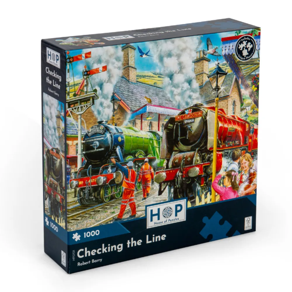 House of Puzzles - Checking the Line - 1000 Piece Jigsaw Puzzle