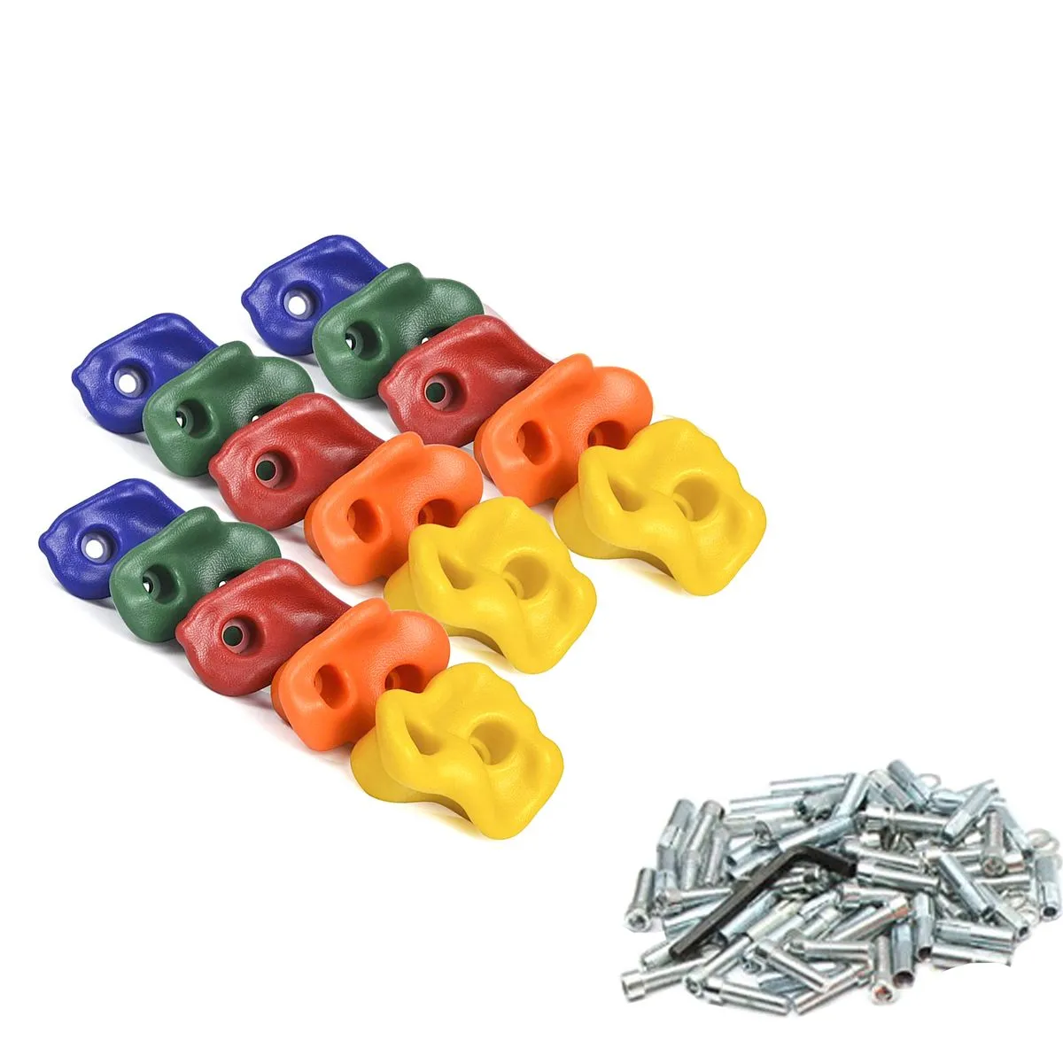 Cement Wall Screws - 15 Pieces DIY Kids Rock Climbing Wall Holds Grips