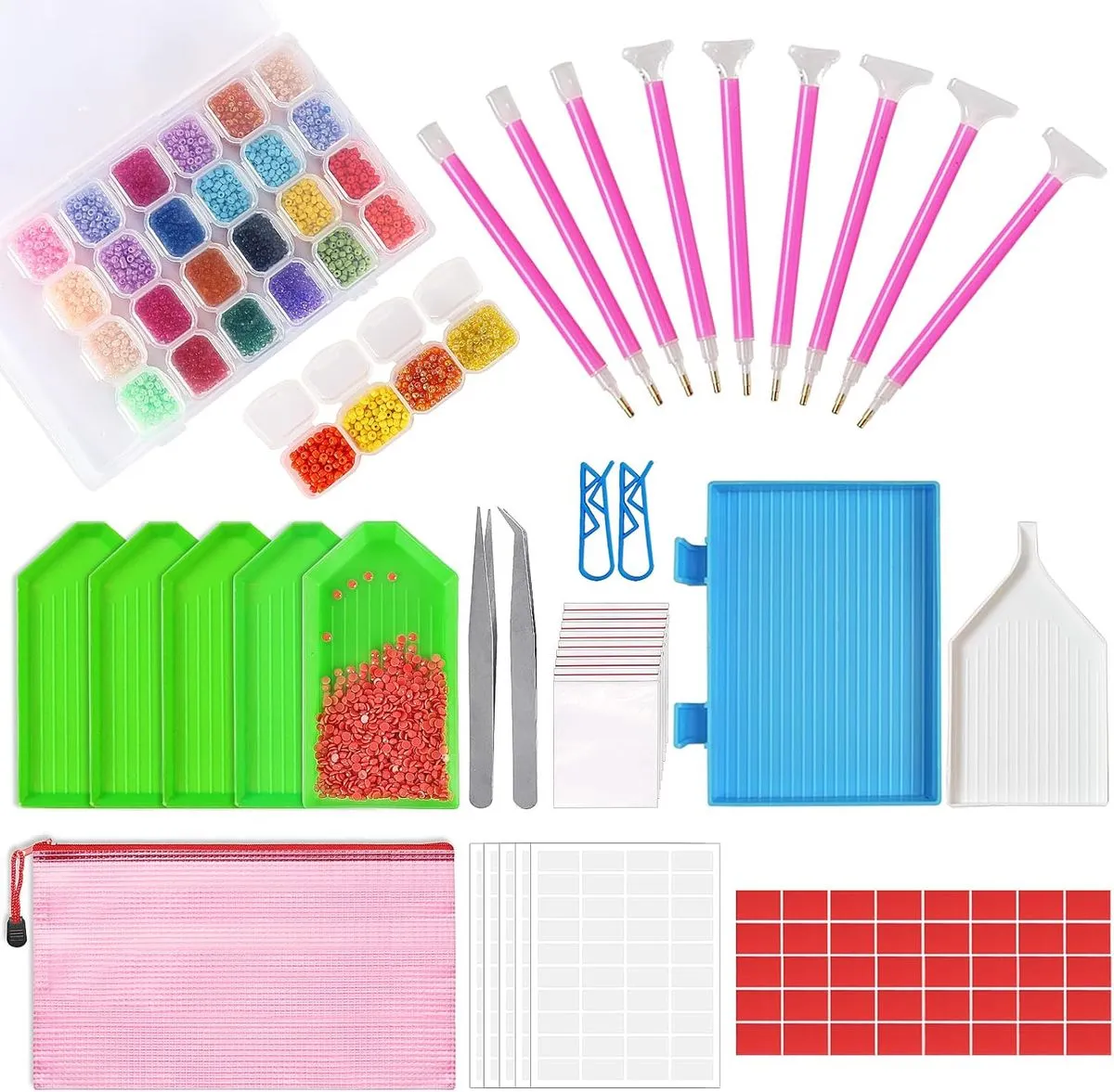 117 PCS 5D DIY Diamond Painting Tools And Accessories Kits With Diamond Box