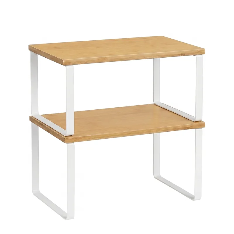 Stackable Kitchen Organiser Shelf Cabinet & Counter Storage Rack