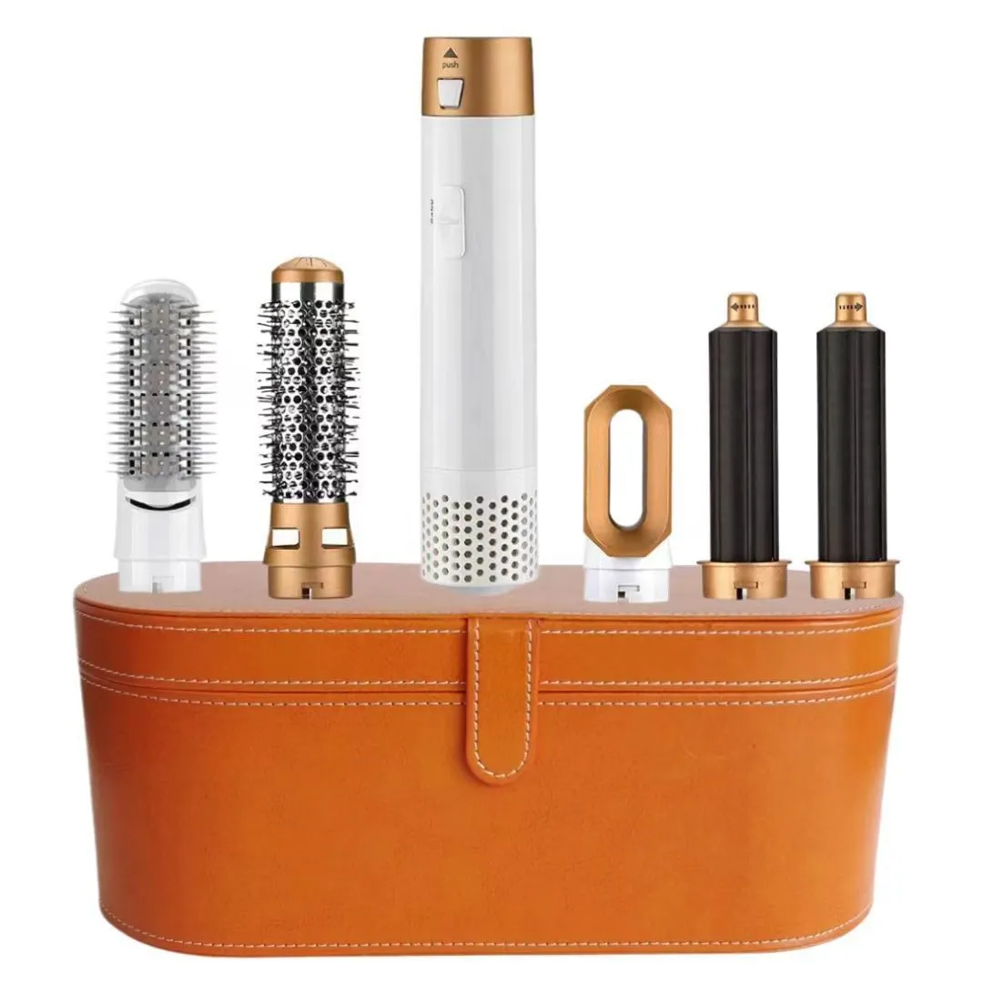 5-in-1 Hot air Brush/Hair Dryer Is Used To Straighten And Curl Hair.