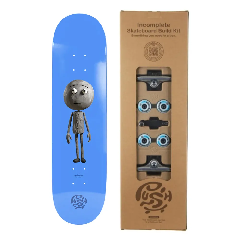 Push IN-Complete Skateboard - Concrete Guy - Blue - 7.75"