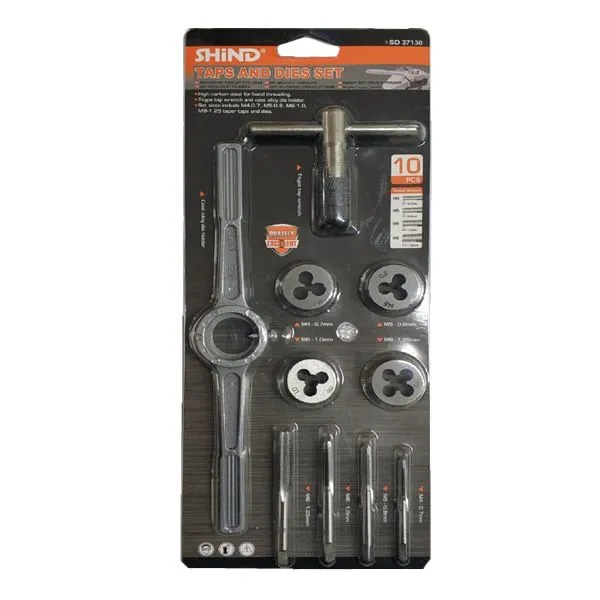 10 Pcs Taps And Dies Set SD 37130