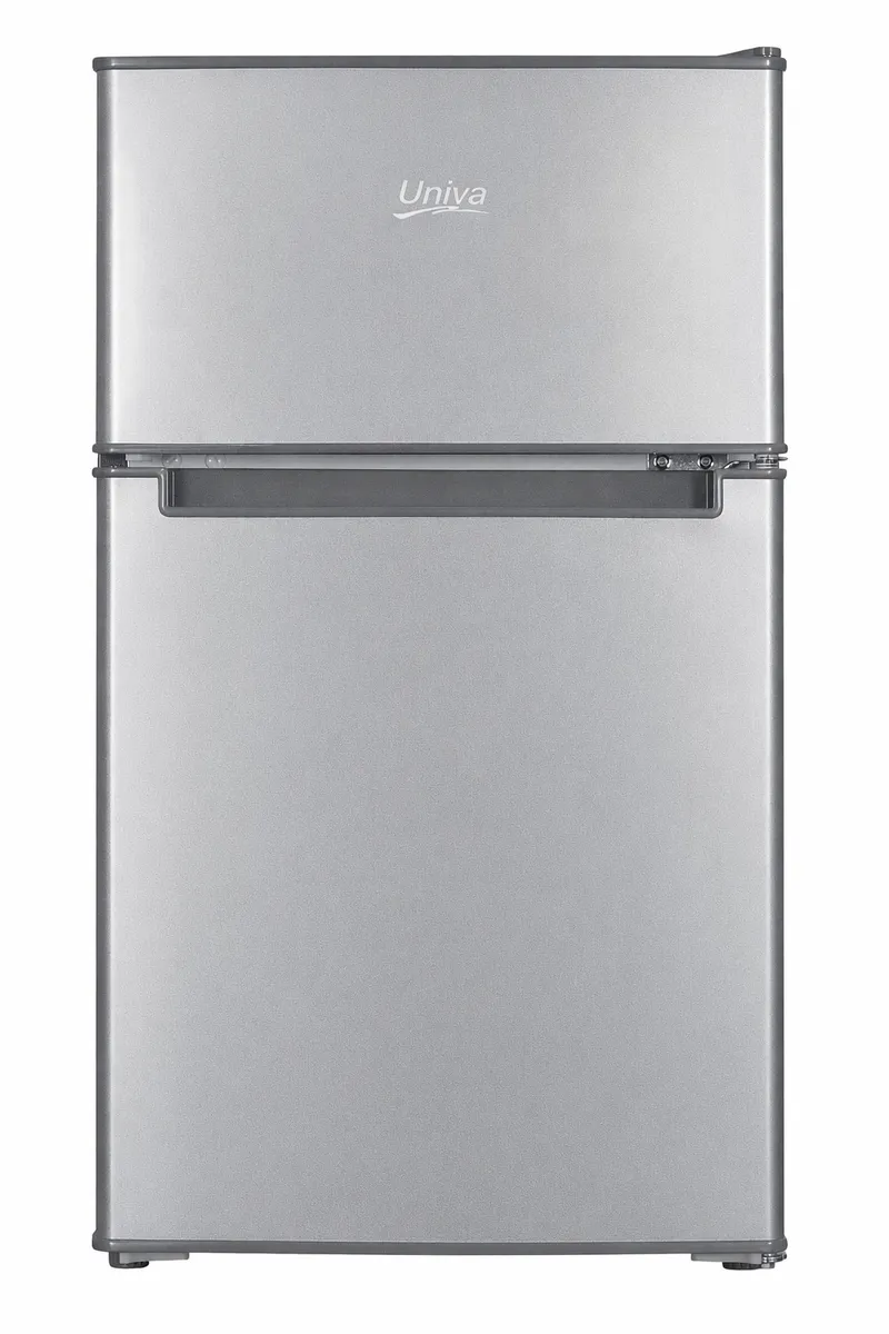 Univa UT115M 85L Top Freezer Mini Fridge Metallic