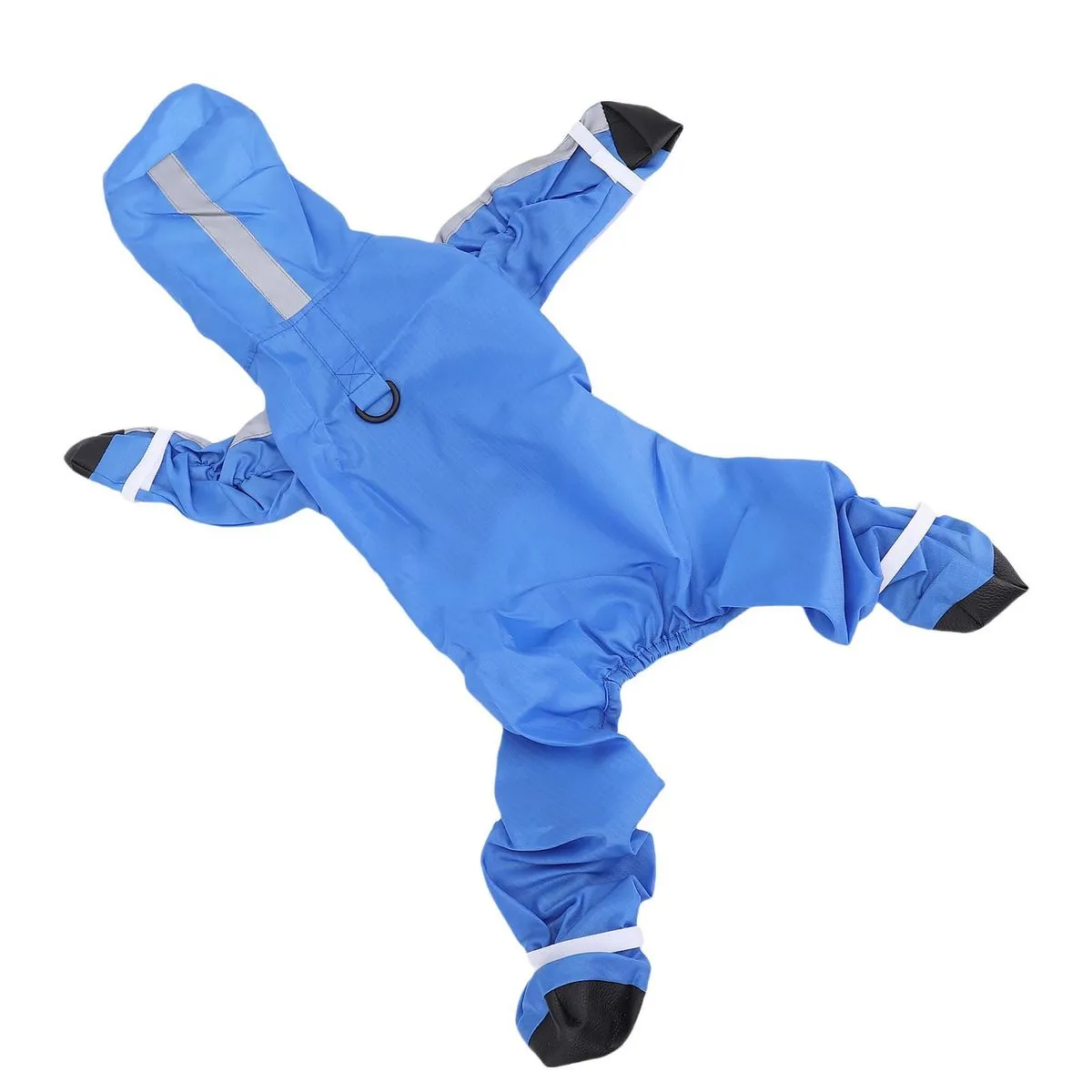 Dog Raincoat Hooded Waterproof 4-Leg Rain Jacket for Small Puppy, Blue