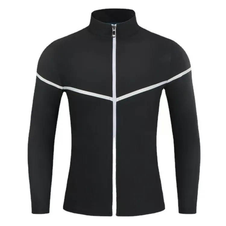 Men's Body Shaping Zip-Up Jacket Long Sleeve Sauna Sweatshirt
