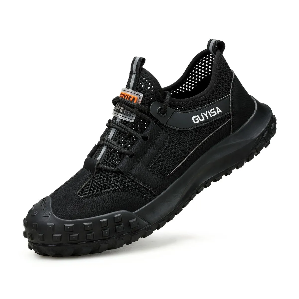 GUYISA Steel Toe Safety Shoes - Lightweight, Slip-Resistant Work Shoes