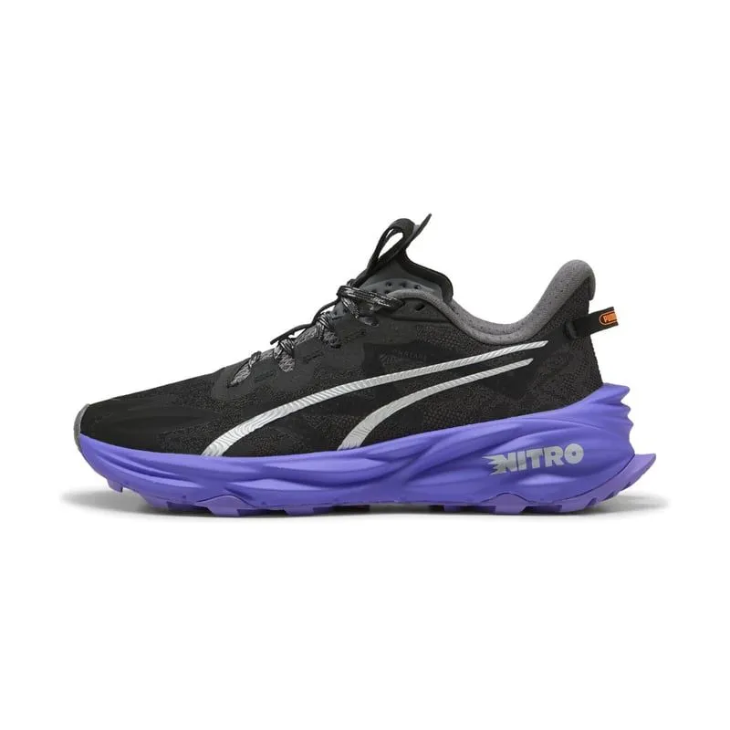 Puma Women's Fast-Trac Nitro 3 Trail Running Shoes - Black/Dark Amethyst