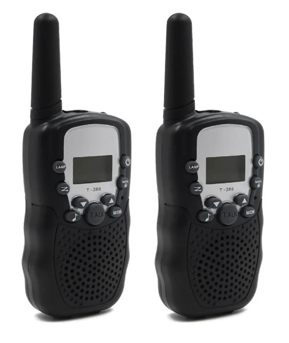 Walkie Talkies Set for Kids Long-Range Built-in Flashlight, 2 Way Radio - Black