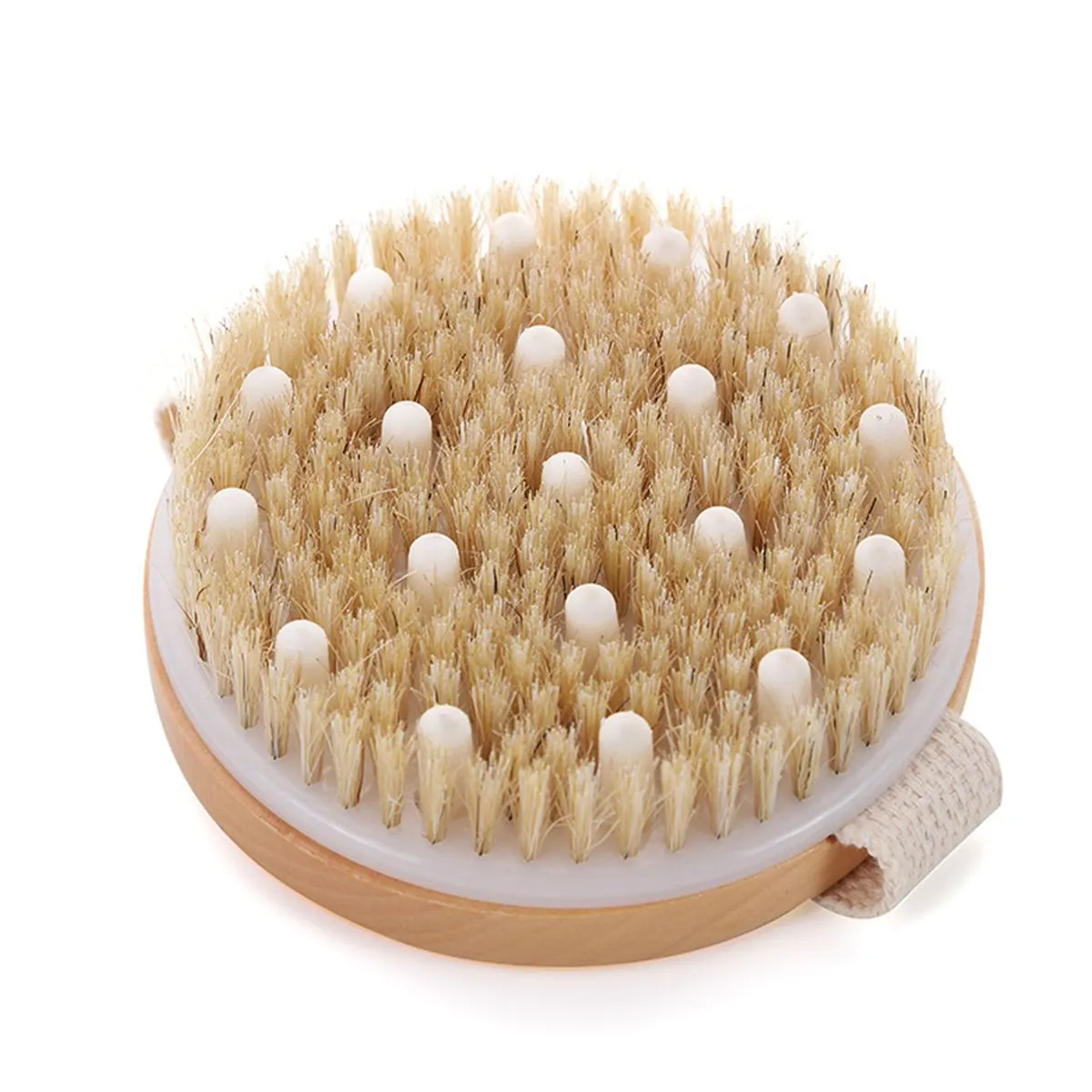 Dry Brushing Body Round Brush Skin Brush for Bath Shower and Exfoliating