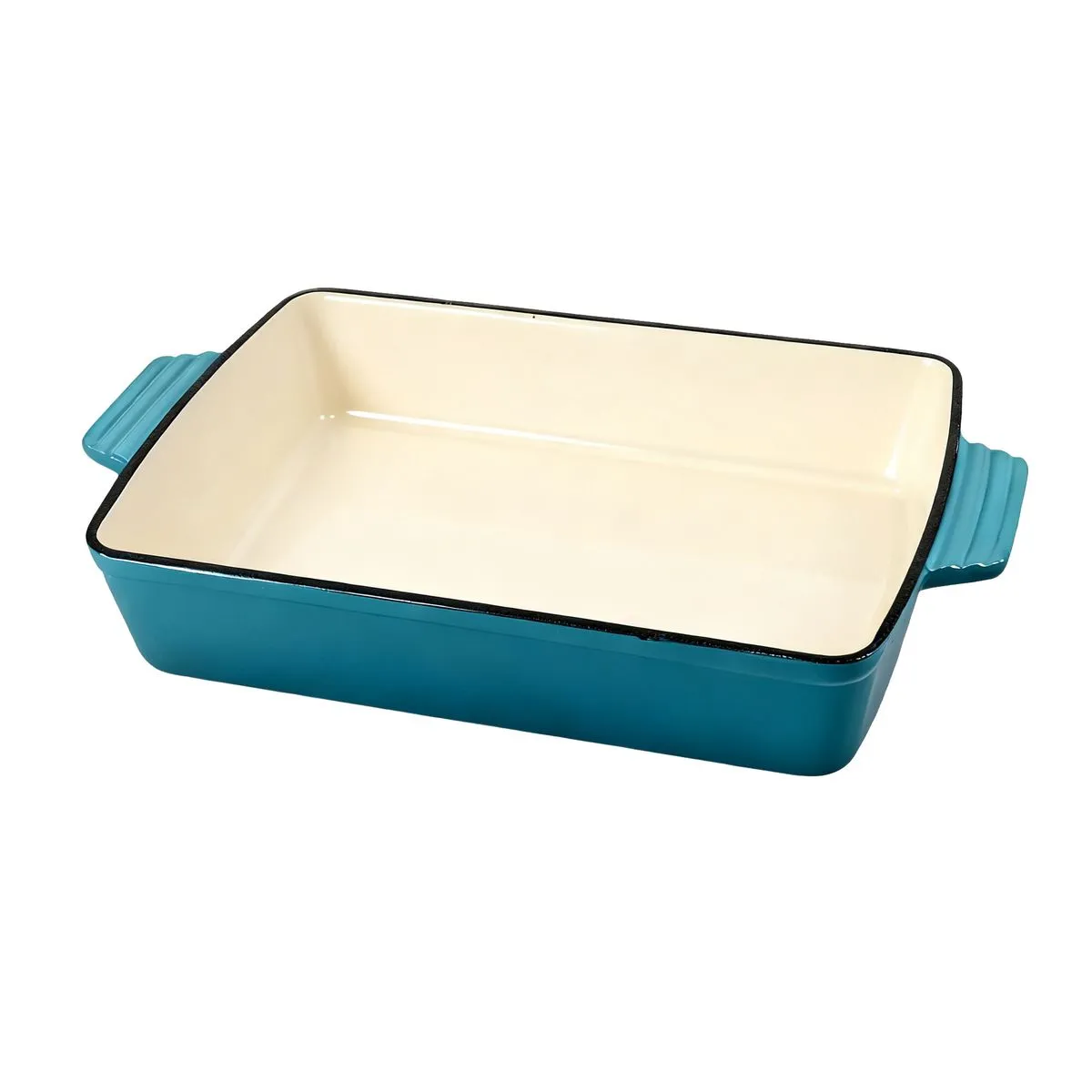 3.70qt Ceramic Baking Dish - 33cm Rectangular Lasagna & Casserole Pan - Lake Blue