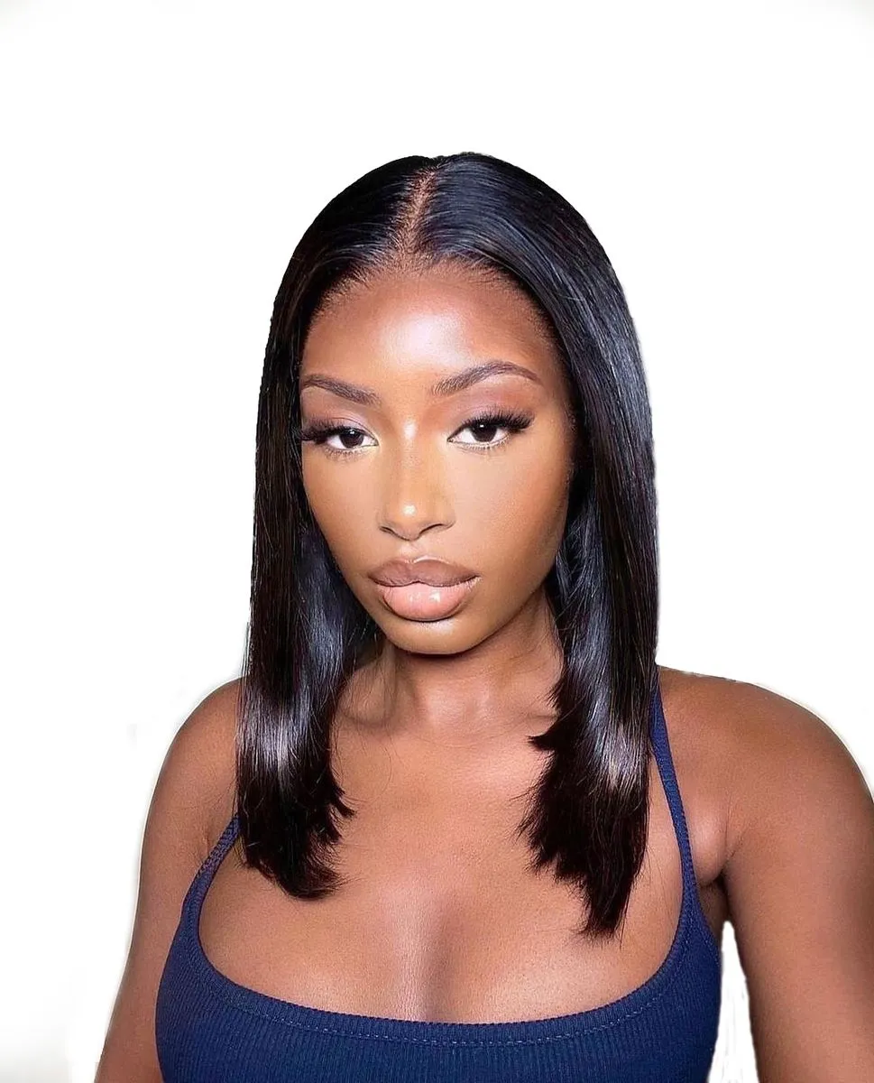 Glueless Brazilian Long Bob Wig - 14 Inch
