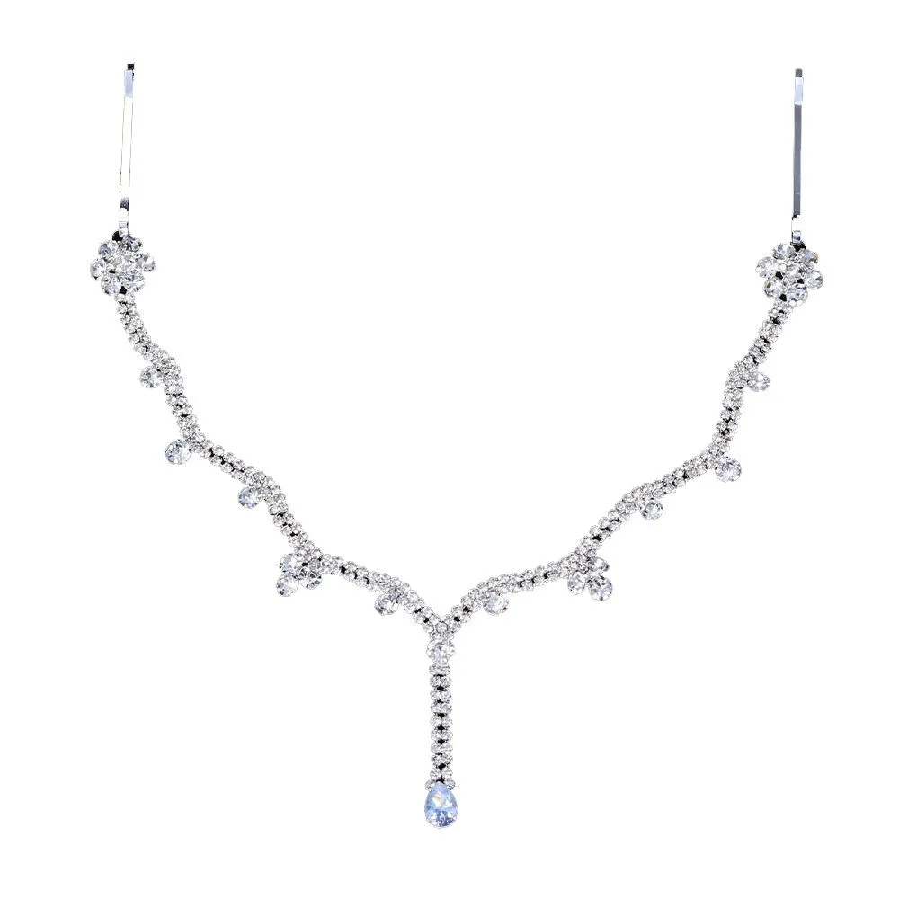 Rhinestone Bridal Headband Shiny Head Chain Forehead Hair Accessories
