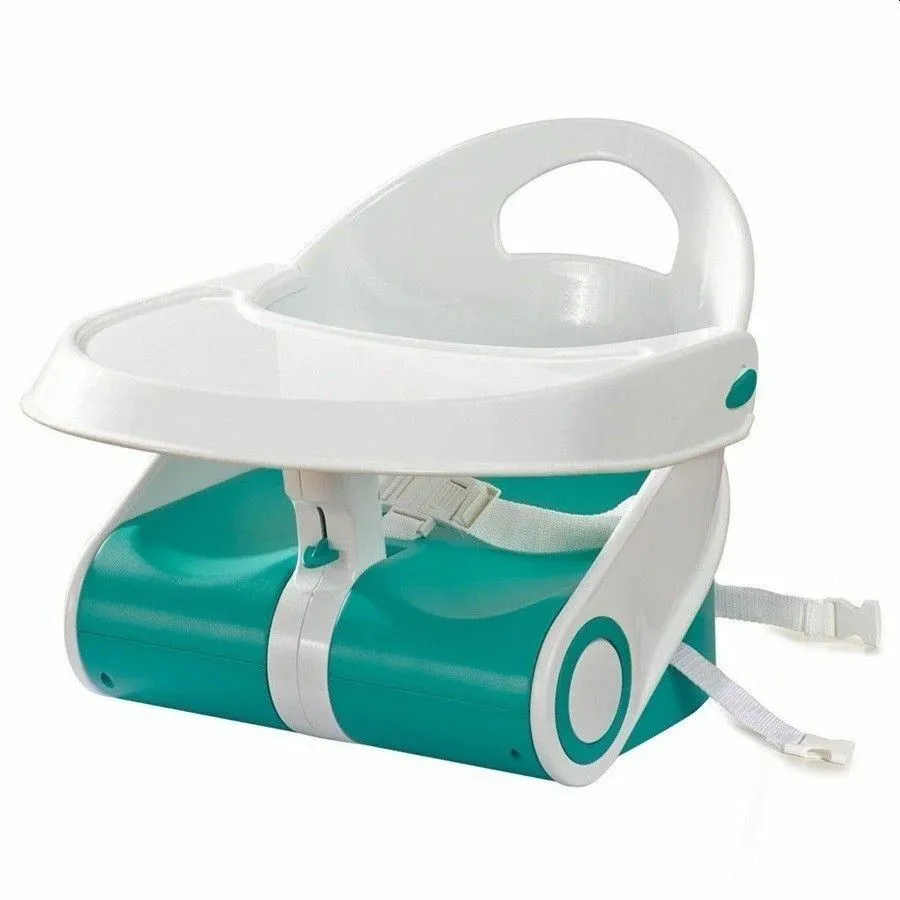 Foldable Baby Feeding Booster Seats - White Teal
