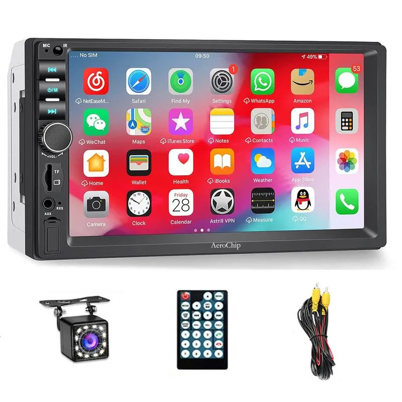 Double Din Car Stereo Receiver 7 Inch Car Radio Head Support Mirror Link