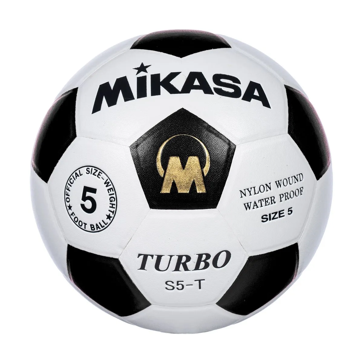 Mikasa S5 Turbo Soccer Ball - Black/White