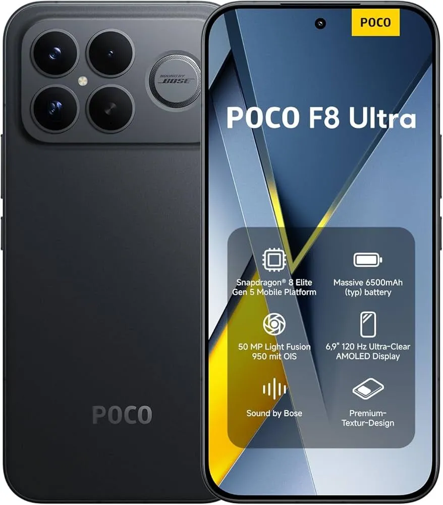 Poco F8 Ultra 16GB RAM + 512GB ROM Dual Sim - Parallel Import - Black