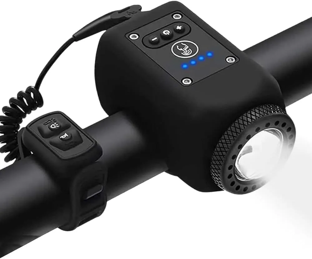 Electric Bike Horn Bike Light 2 in 1 110 dB Bicycle Horn