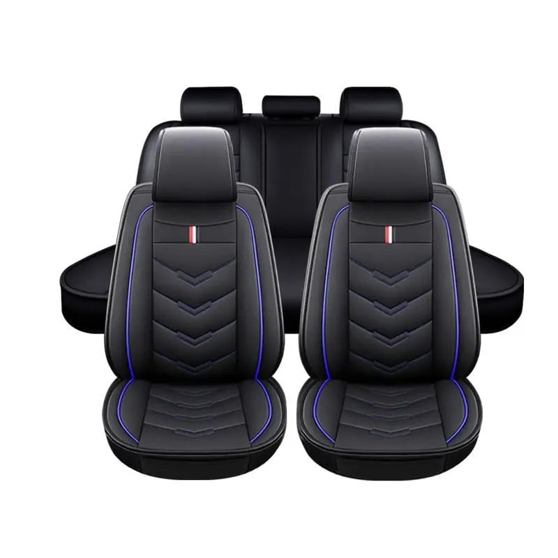 5 Seat Car Seat Cover - Black, Blue