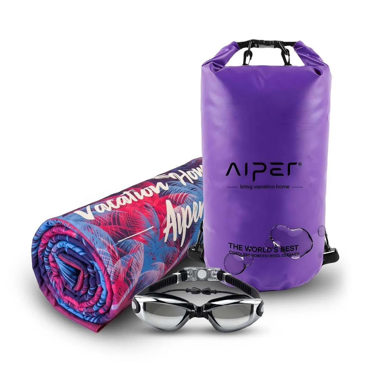 Aiper 3 Piece Premium Swim Kit -Purple