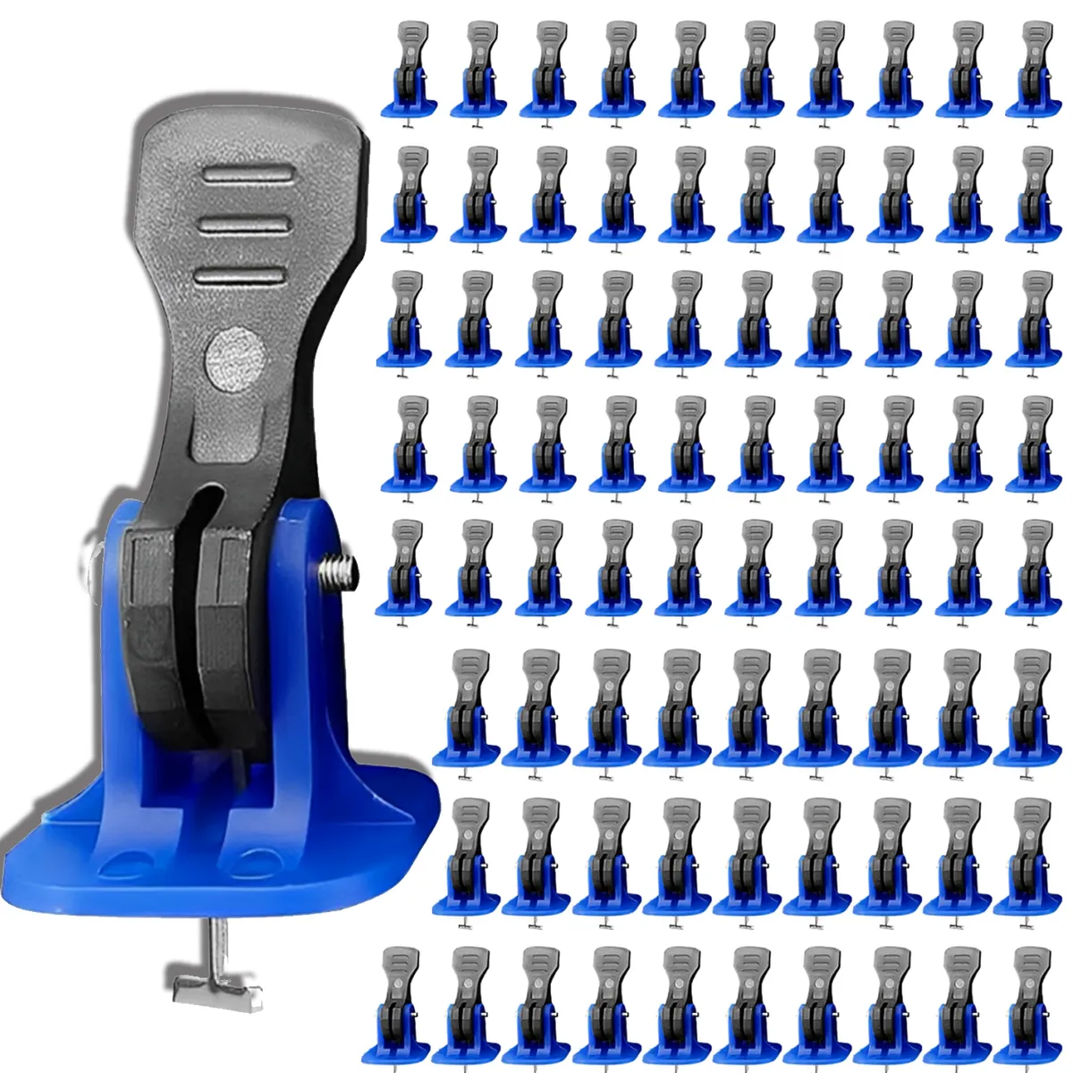Tile leveler - 100 Pack Press Tile Spacer for Floors & Walls-Reusable - Blue