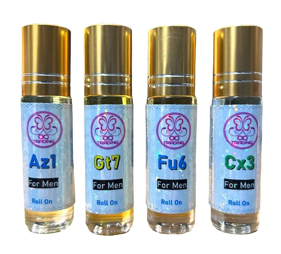 OQ Trading - English Decadent Oil Based Fragrances For Him - Set of 4
