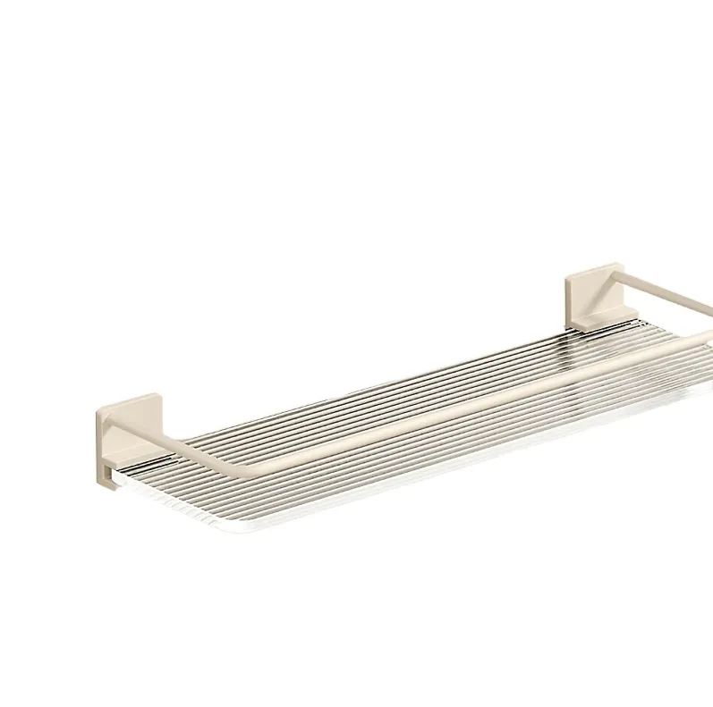 Acrylic Milky White Bathroom Storage Rack,Transparent Wall Mounted Bathroom