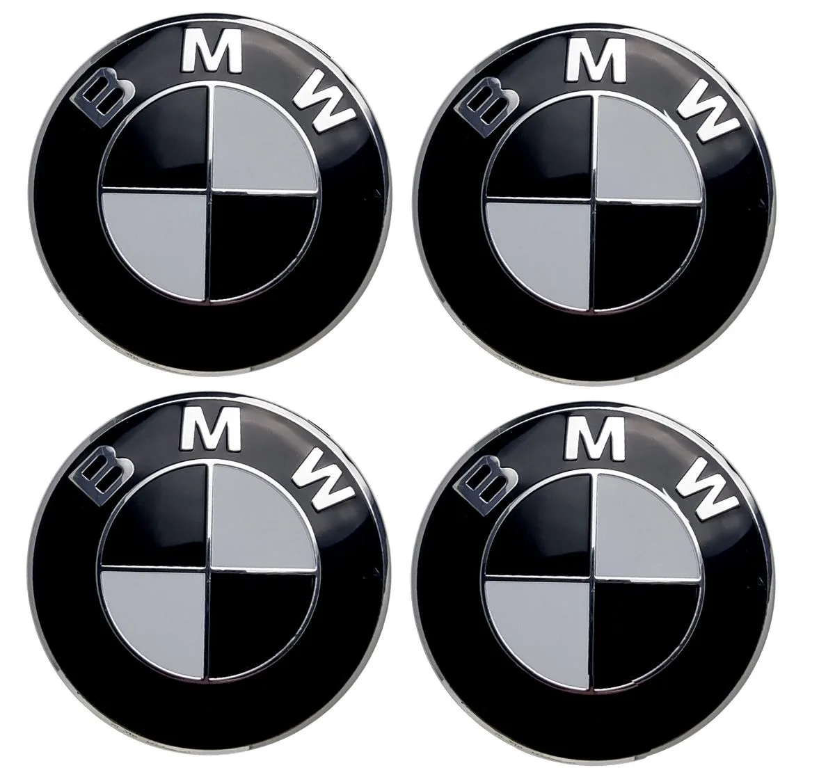 Wheel Centre Cap set -Compatible With BMW 68mm - BLACK