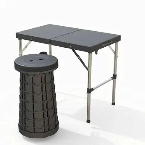 Outdoor Foldable Small Portable Plastic Dining Picnic Table with Stool