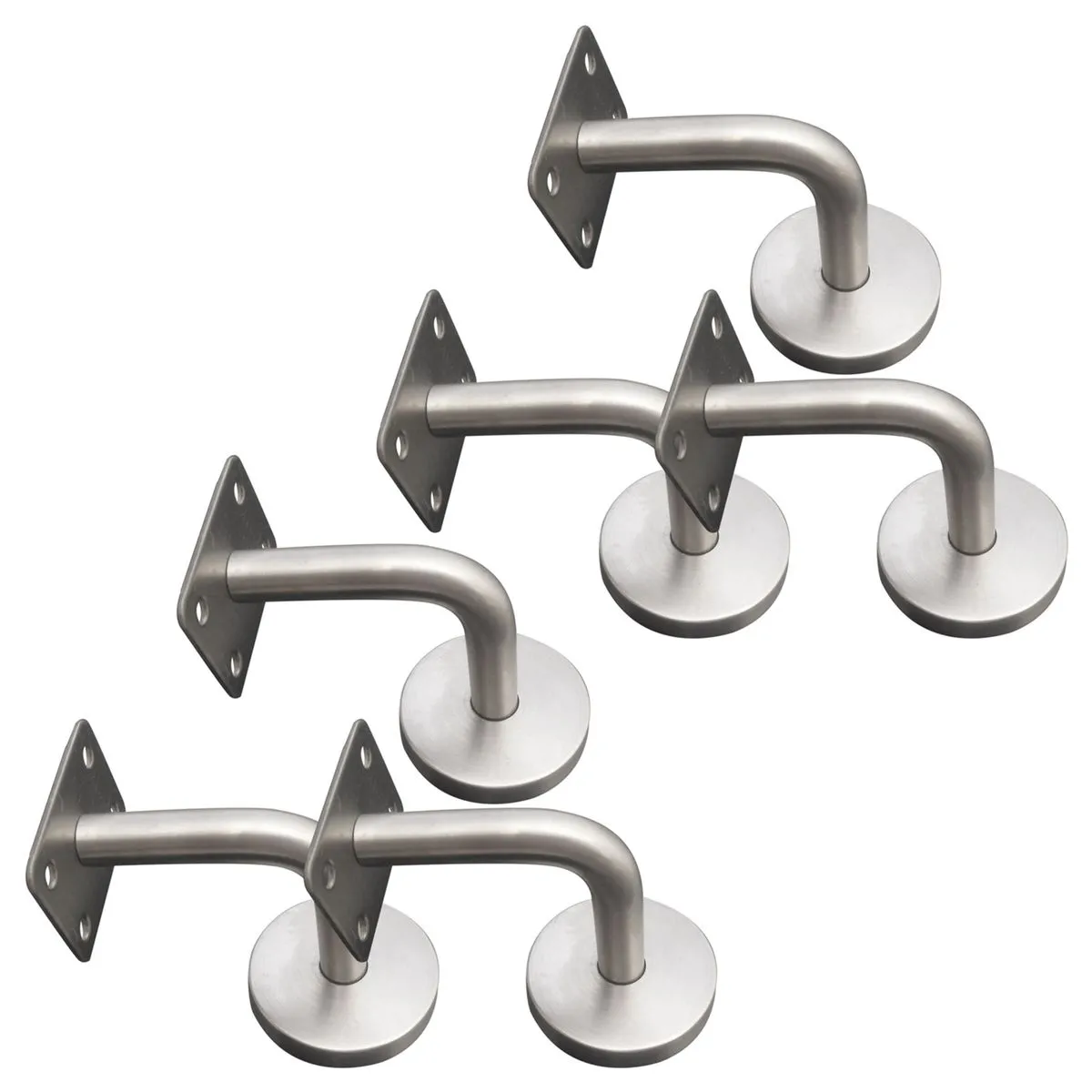 6Pcs Elegant Handrail Bannister Stair Rail Supports Brackets