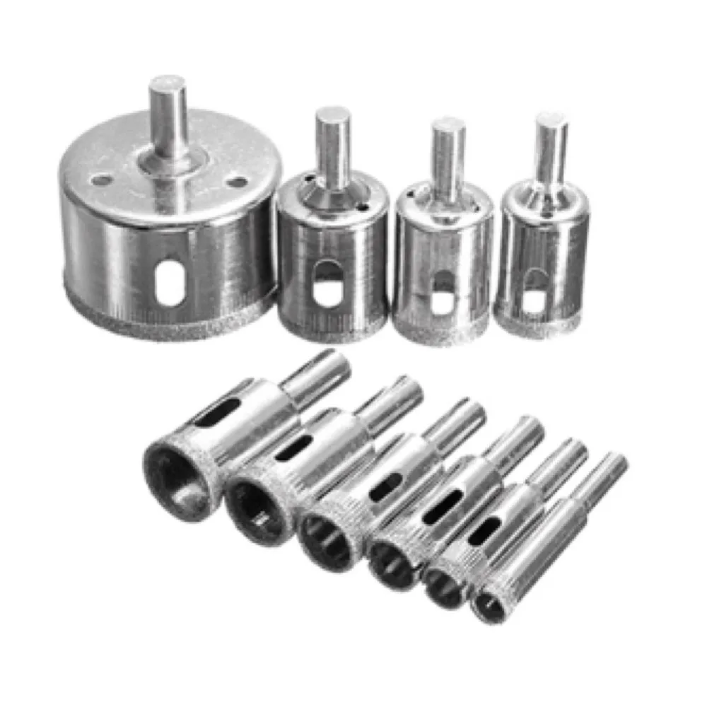 Diamond Hole Saw Set 6-30mm Glass Tile Stone 10 Pieces