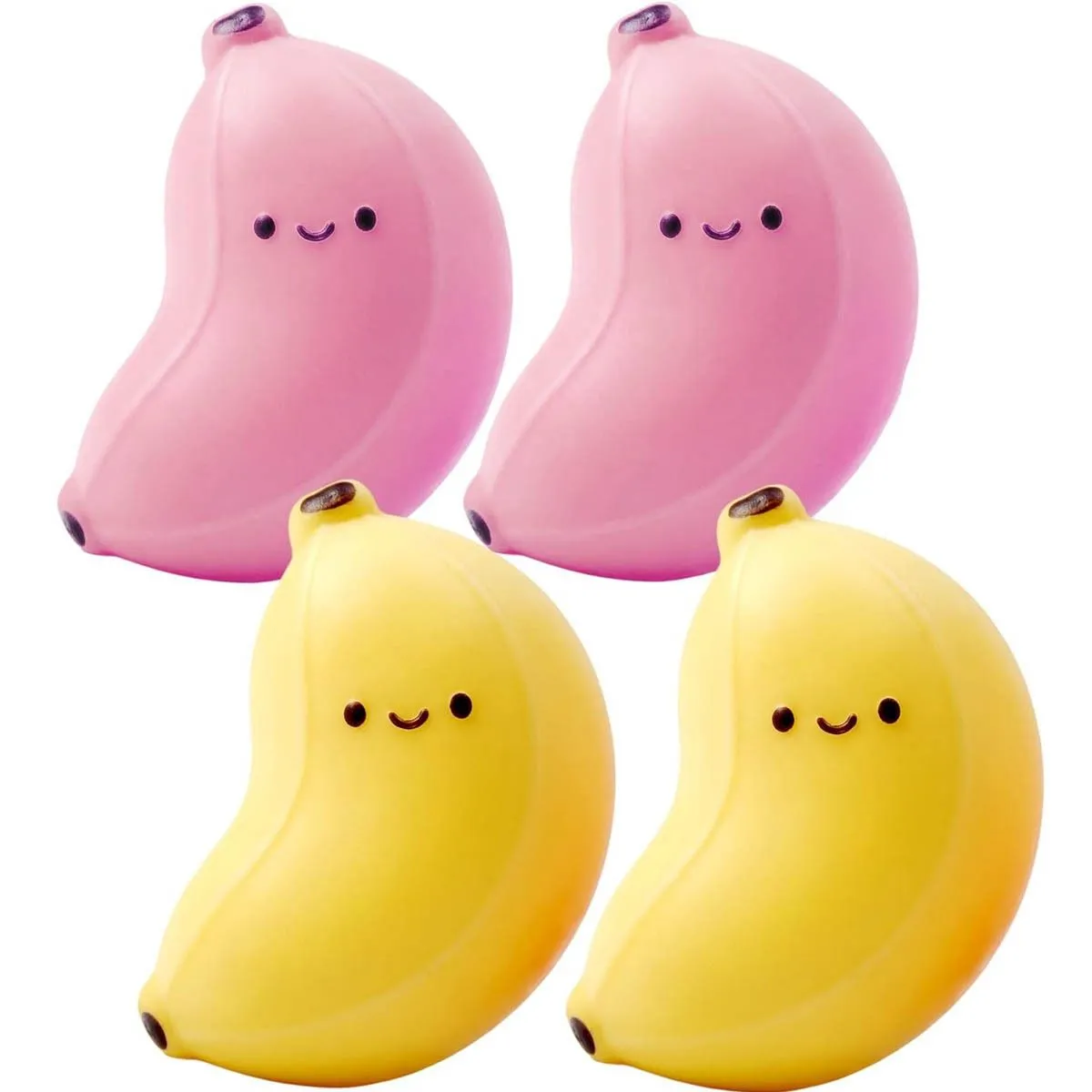4 Pack Banana Squishy Toys, Squishy Fidget Toys for Adult Kids