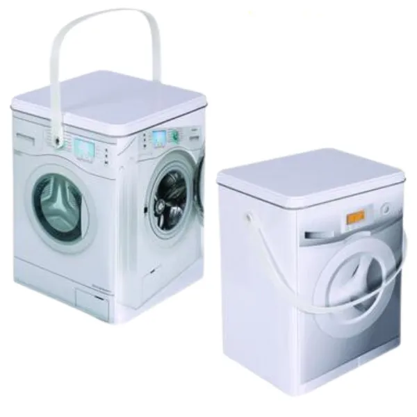 Washing Powder Storage Tin Washing Machine 15x15x21cm x 2