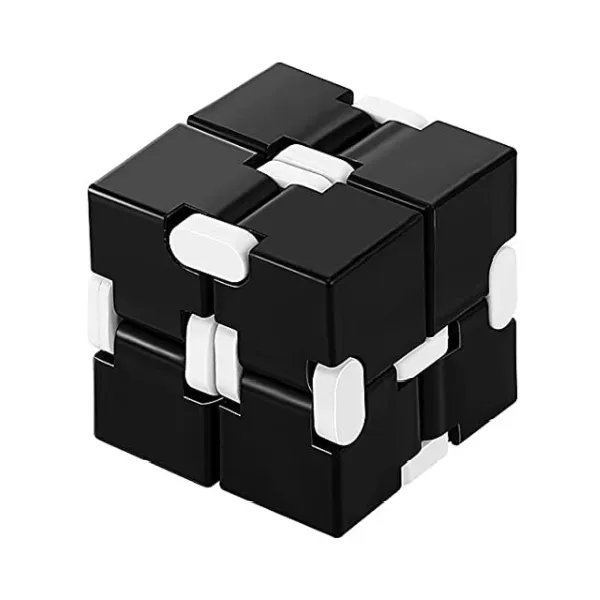 Infinity Cube Fidget Toy for Stress and Anxiety Relief - Black