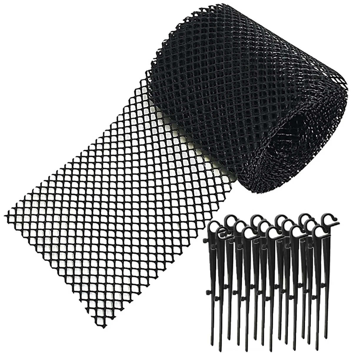 Black Gutter Guard 16x600CM With 15 Nails
