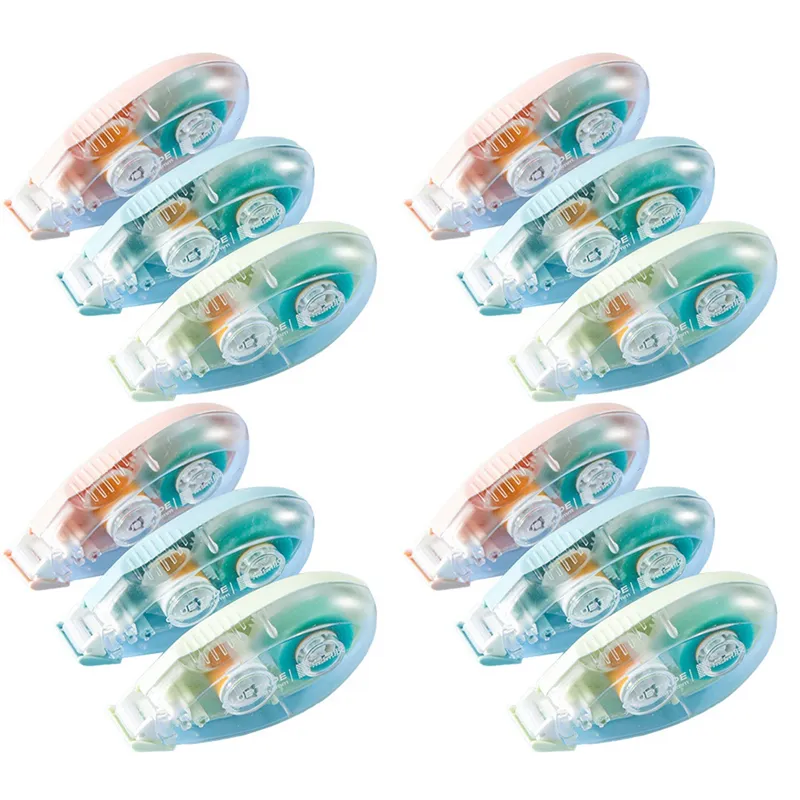 12Pcs Double Sided Tape Roller 3 Colors Tape for Scrapbooking Tape
