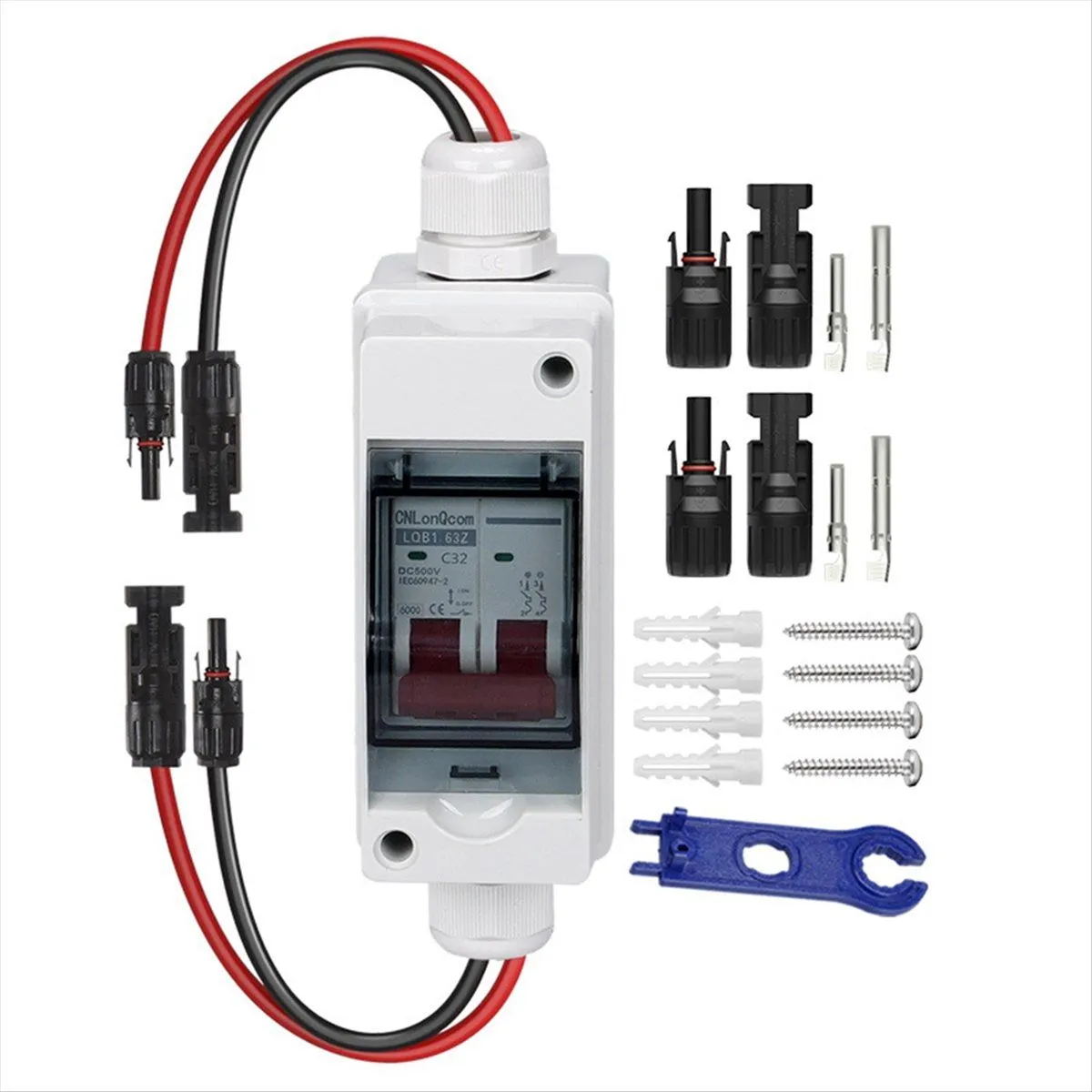 Solar Disconnect Switch Photovoltaic PV Combiner Box Waterproof 20A
