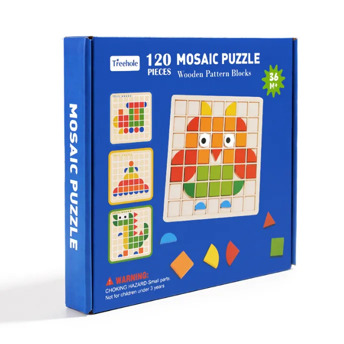 Wooden three-dimensional building blocks puzzle