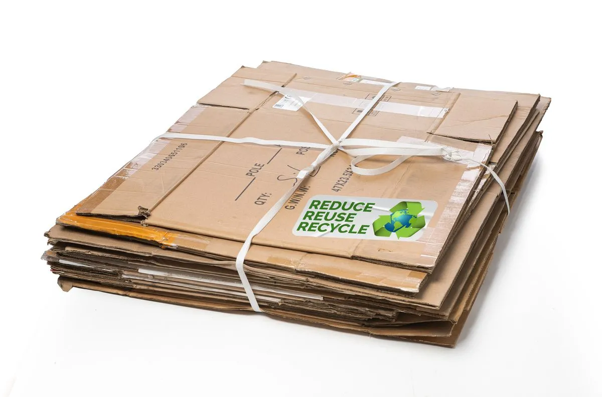 Repurposed cardboard boxes for packing and storing and moving goods