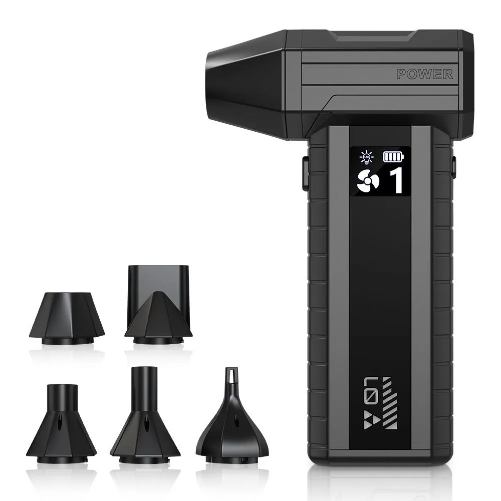 110000 RPM Rechargeable Electric Air Duster with LED Display