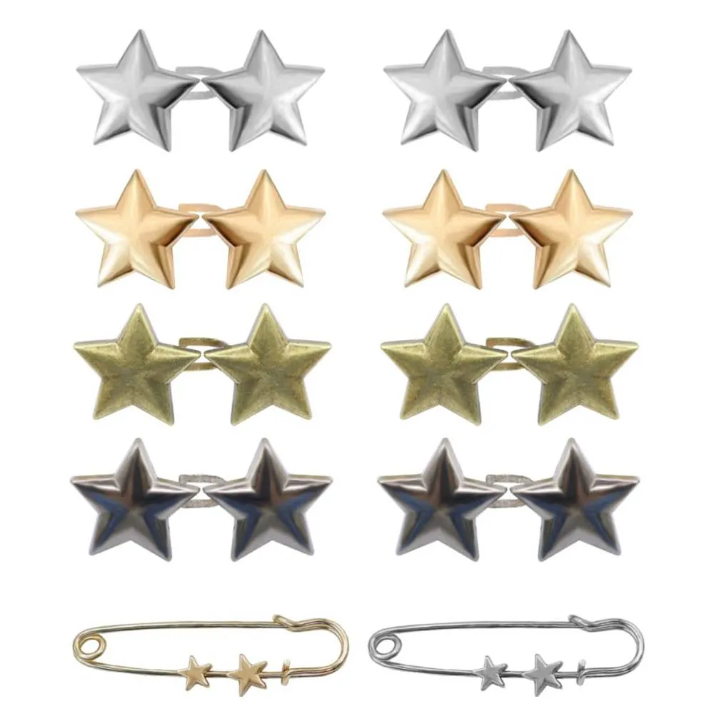 10-Piece Star Waist Adjuster & Clothing Pin Set For Pants, Dresses