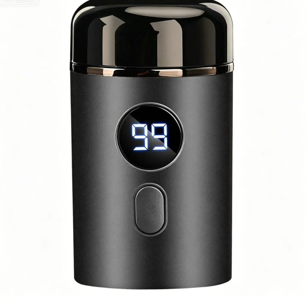 Men's Mini Portable Electric Shaver, Grey Pocket Razor, USB Charging