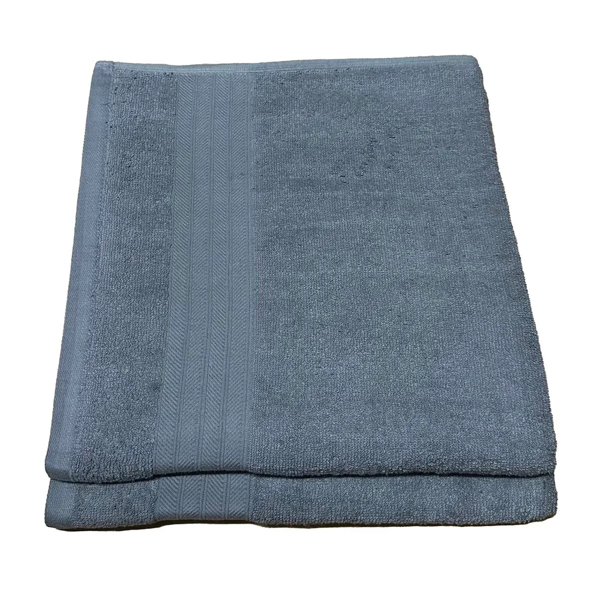 2 Pack Bath Towel Luxury Cotton 70 x 130cm - BT12P10 - Grey