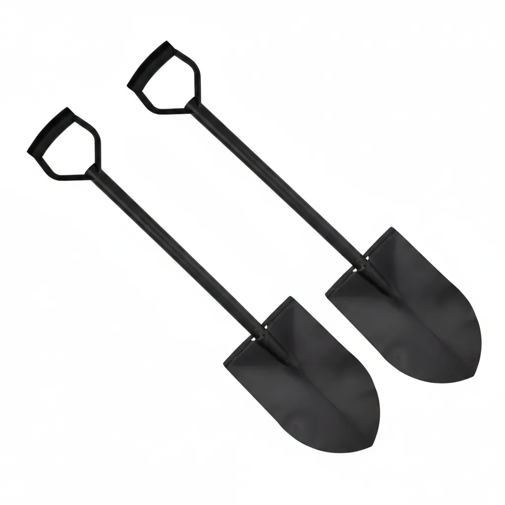 Macki Forge Round Nose Shovel - Heavy-Duty Steel for Gardening & - 2 Pack